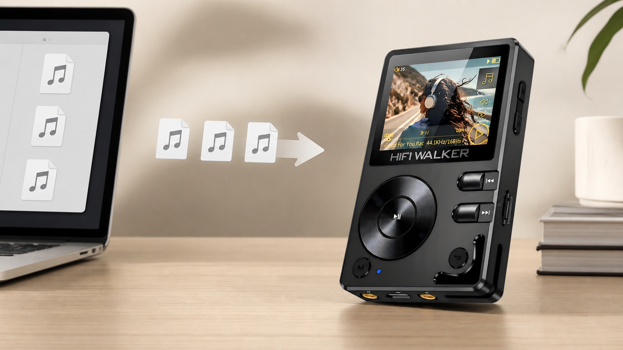 HIFI WALKER H2 in a clean source-to-player workspace