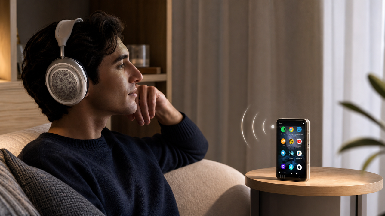 HIFI WALKER G7 in a home wireless-listening corner