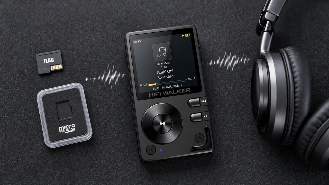 Portable music player editorial cover for Play FLAC Files on Your MP3 Player? Why a HIFI WALKER DAP Sounds Better