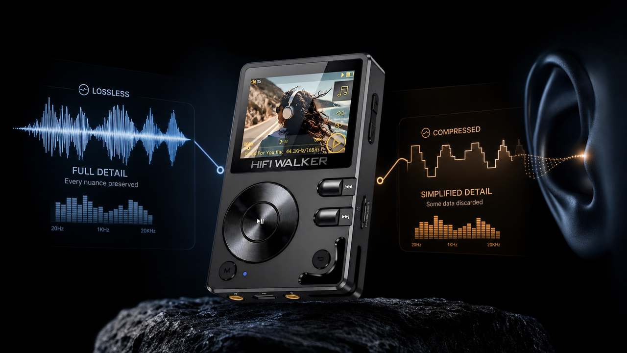 HIFI WALKER H2 in one source branching into two equal audio paths