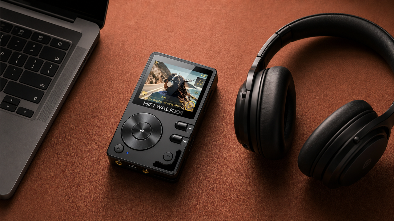 HIFI WALKER H2 in a practical computer-or-phone listening setup