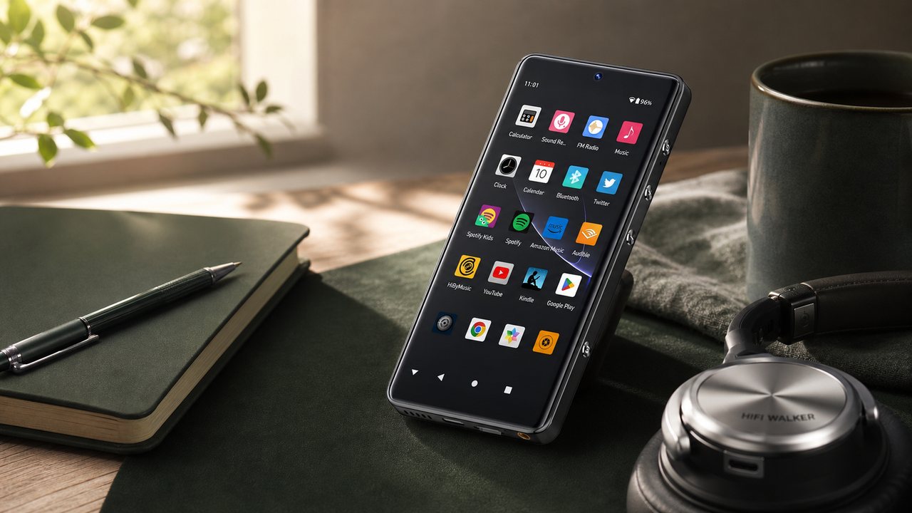 HIFI WALKER G7 Pro in a restrained single-concept editorial scene