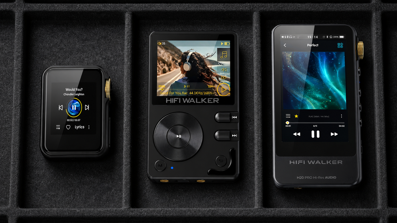 HIFI WALKER H20 Pro, HIFI WALKER H2 Mini, HIFI WALKER H2 blog cover for Best Lossless Audio Player Under $200 in Complete Guide