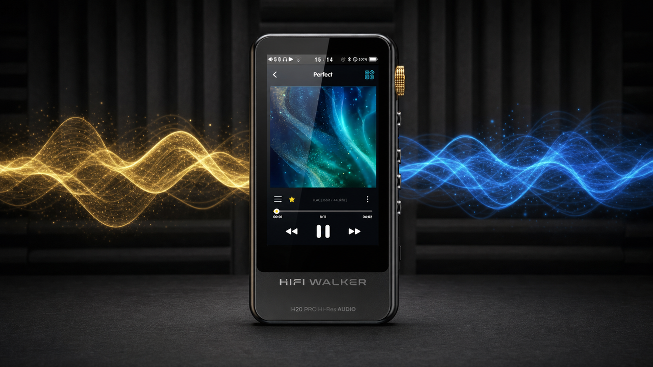 HIFI WALKER H20 Pro, HIFI WALKER H2 blog cover for FLAC vs WAV Complete Audio Quality Guide for Audiophiles