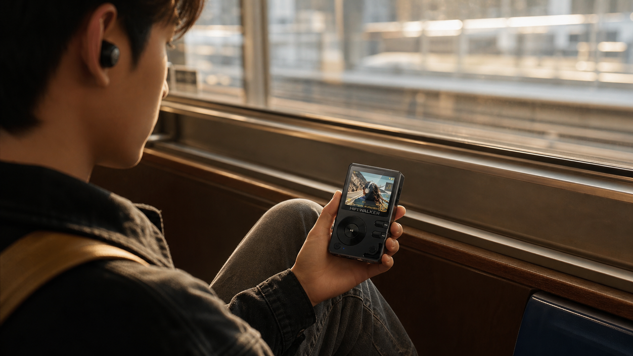 HIFI WALKER H2 in a morning commute moment