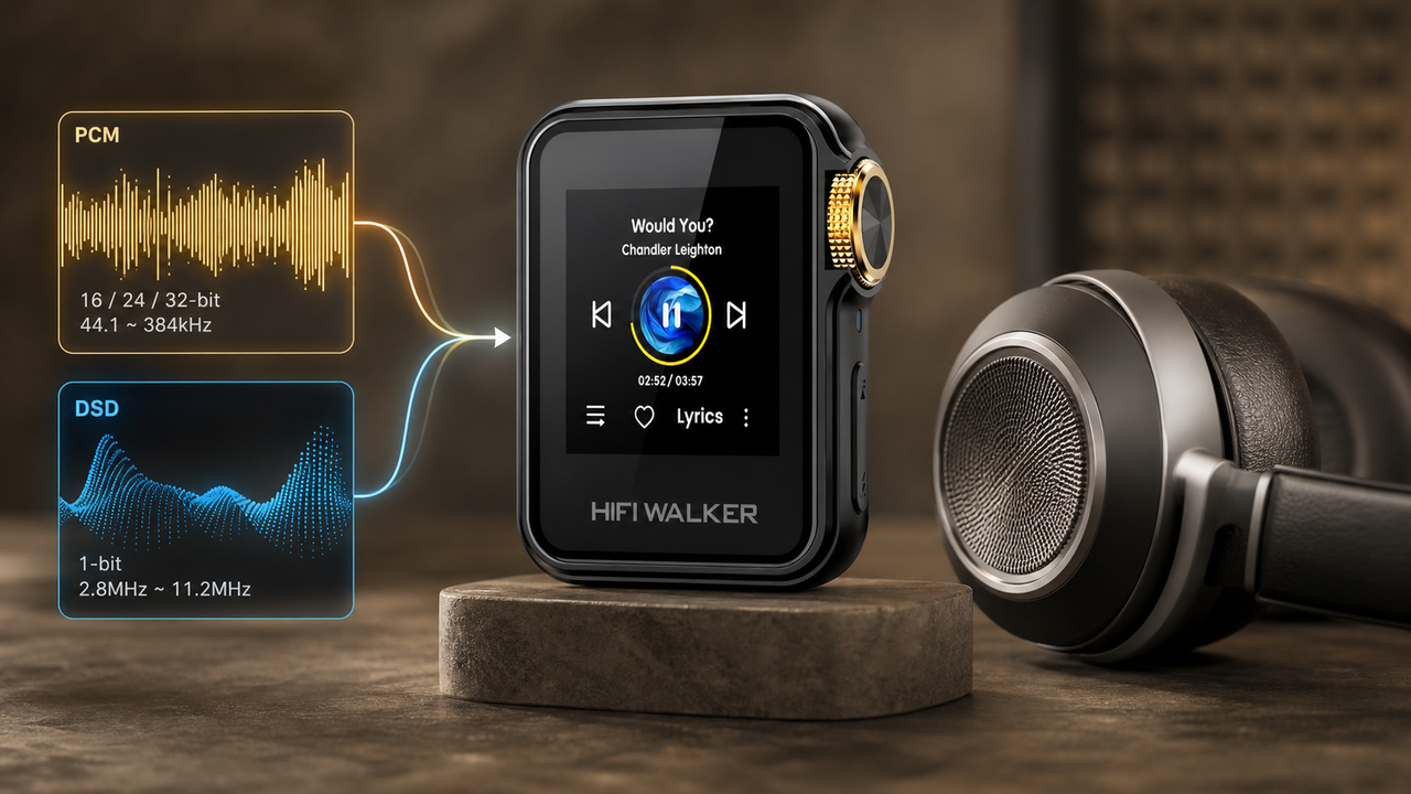 HIFI WALKER H2 Mini in a controlled file-to-listening still life