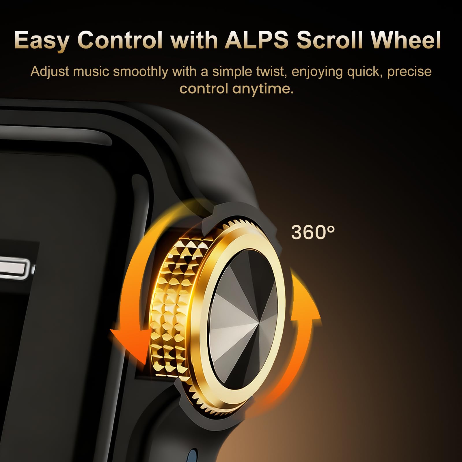 HIFI WALKER H2 Mini ALPS precision scroll wheel for volume control close-up