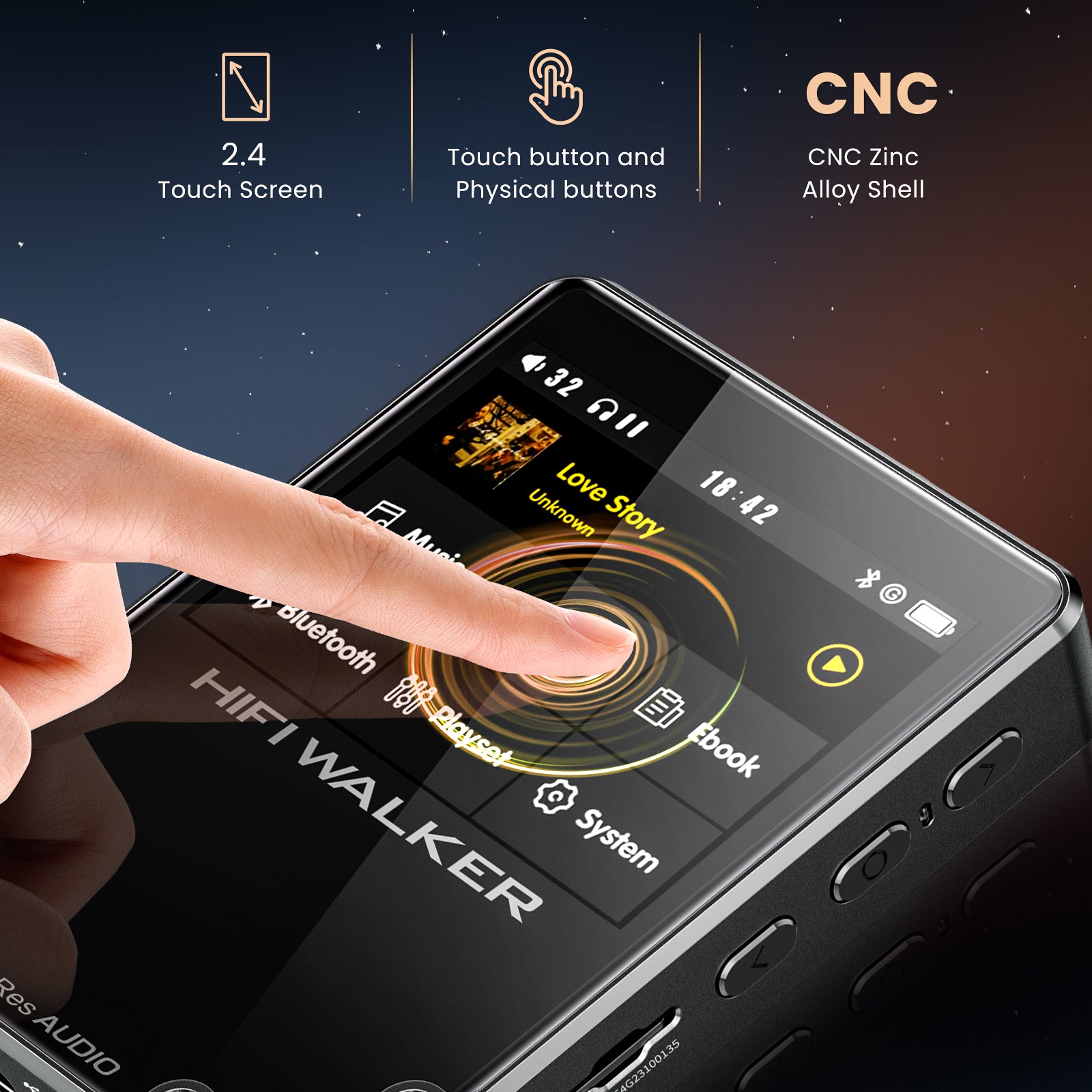 HIFI WALKER H2 Touch Hi-Res Audio Player