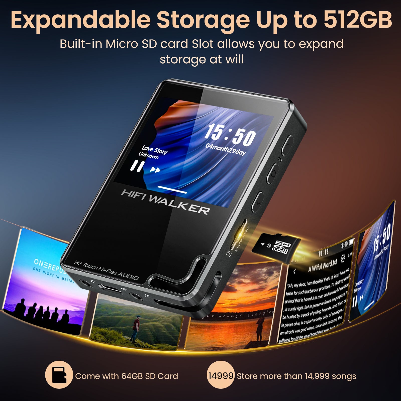 HIFI WALKER H2 Touch Hi-Res Audio Player