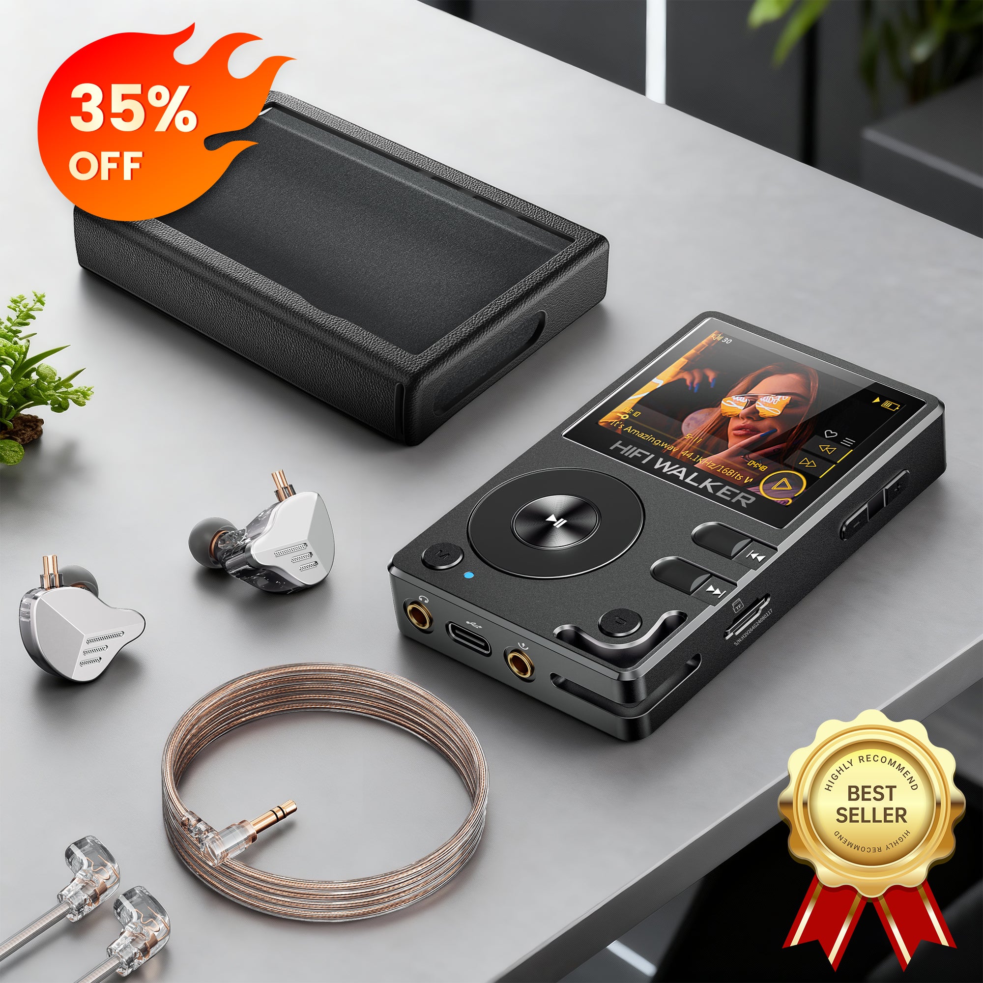 H2 +A20Pro earphone+PU Leather case