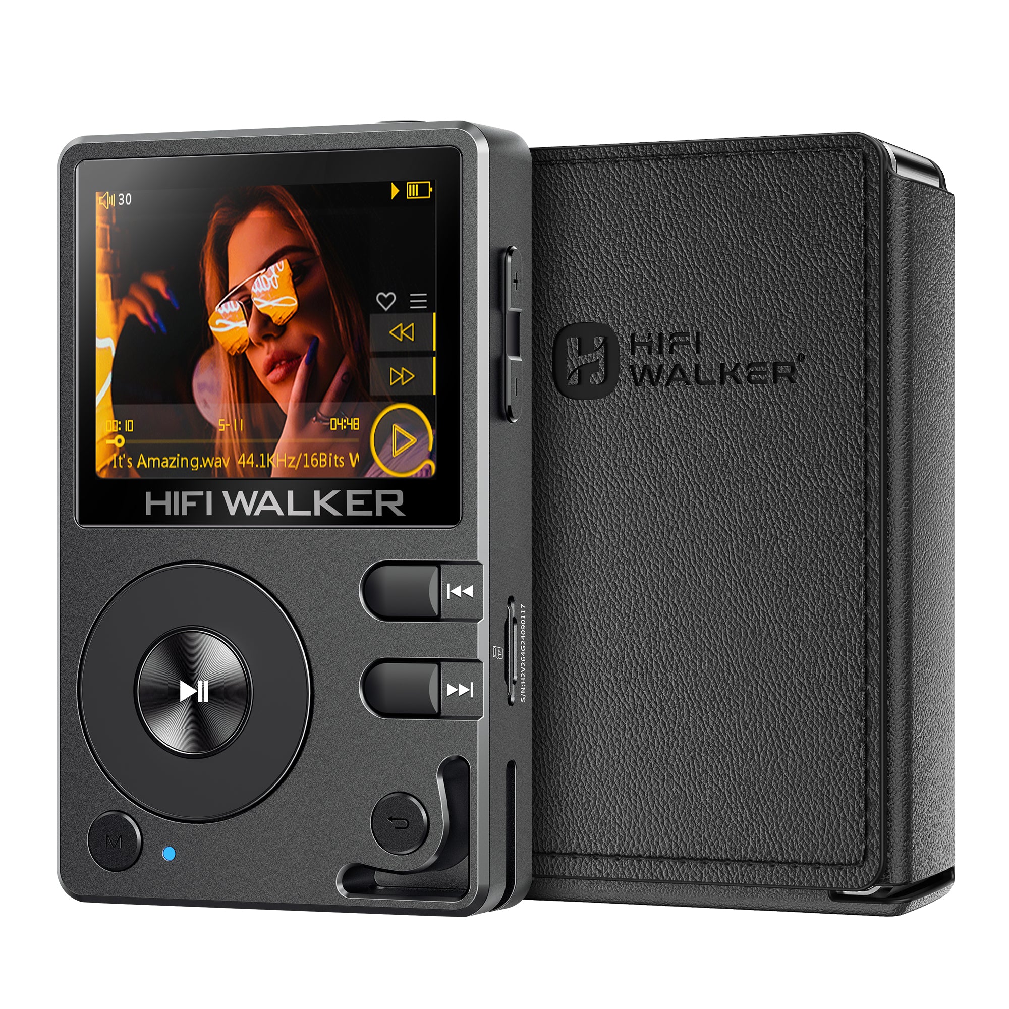 H2 Hi-Res Player + PU Leather Case Bundle | HIFI WALKER