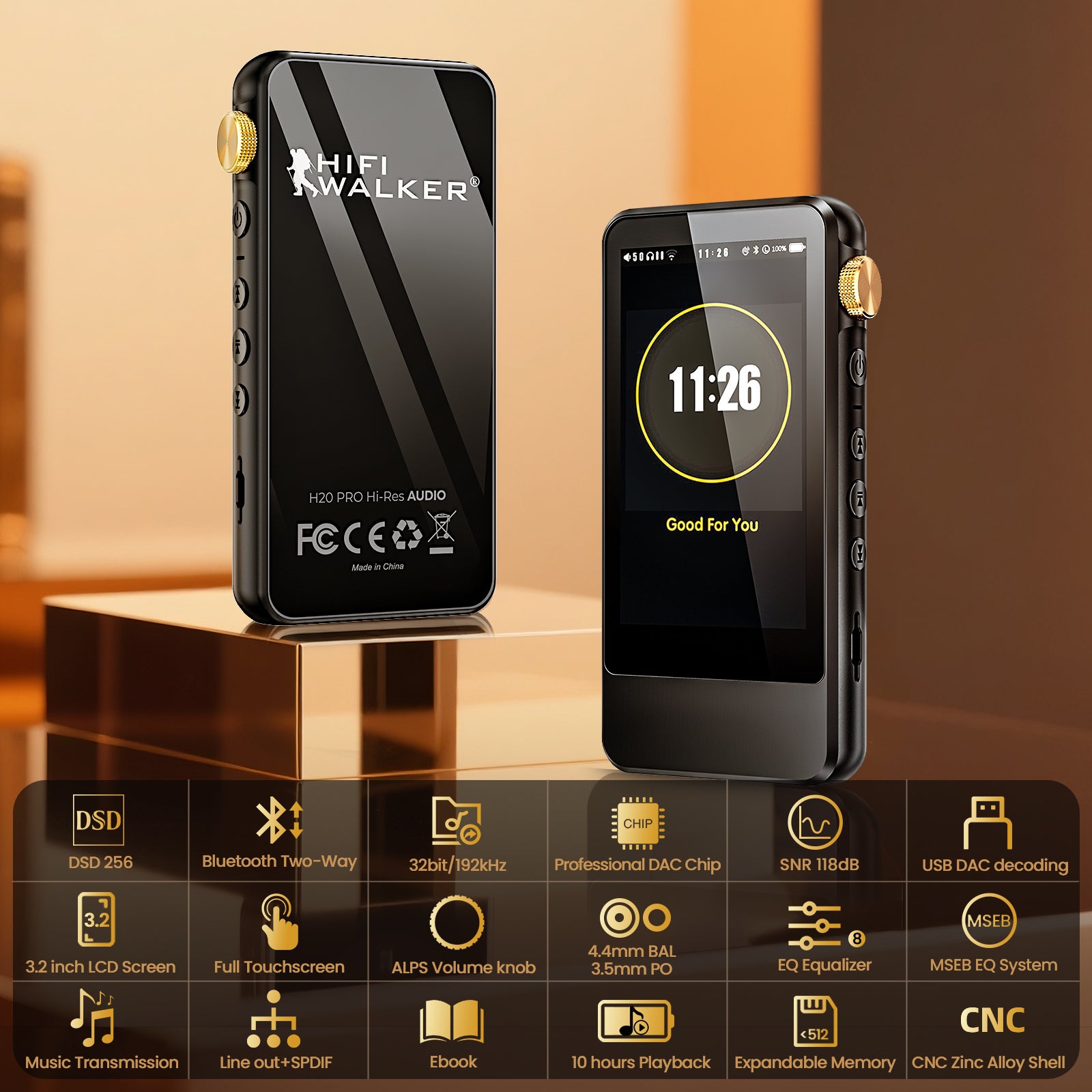 HIFI WALKER H20 Pro Hi-Res Audio Player