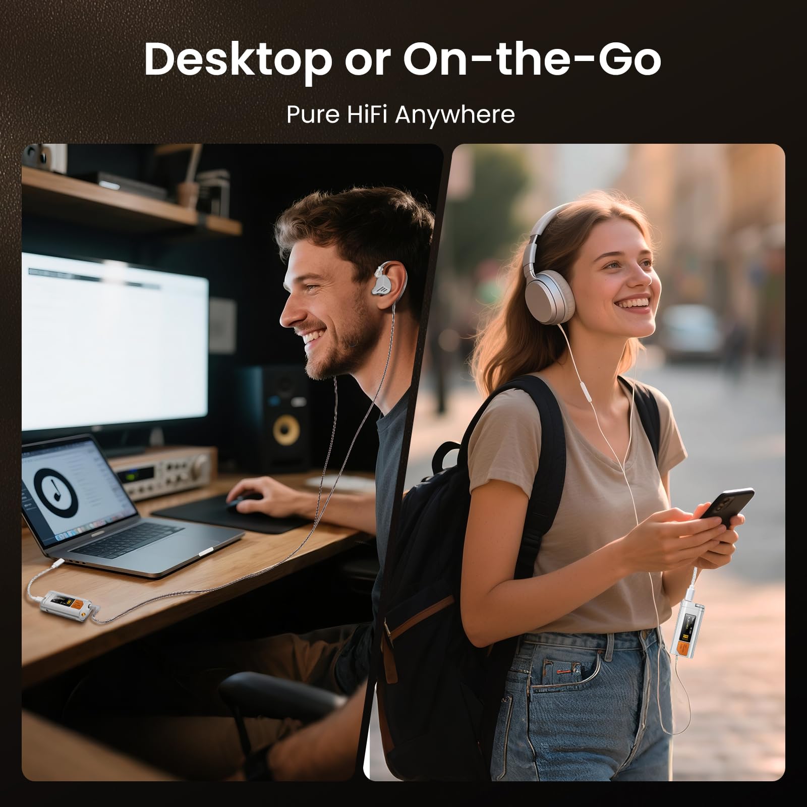 HIFI WALKER D20 USB-C DAC/Amp Dongle — Balanced Headphone Amplifier