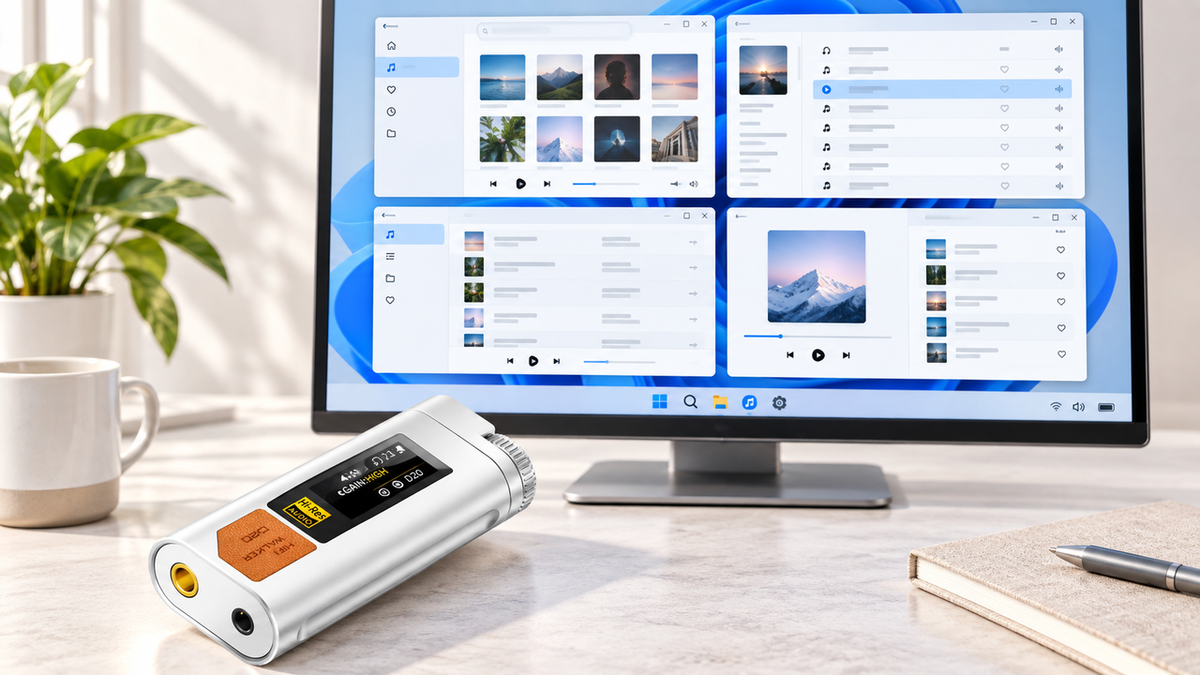 Free Windows music player comparison with HIFI WALKER D20 DAC amp