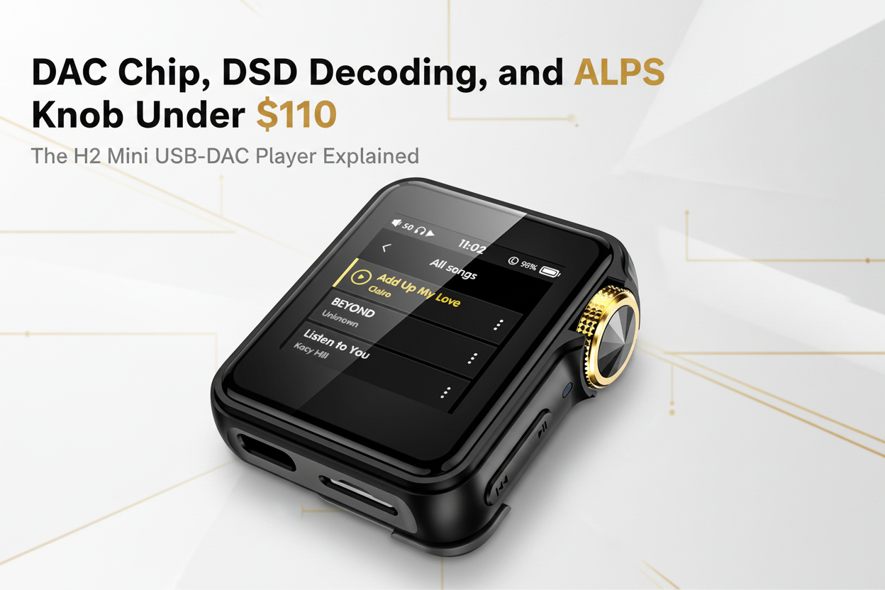 DAC Chip, DSD Decoding, and ALPS Knob Under $110: The H2 Mini USB-DAC Player Explained