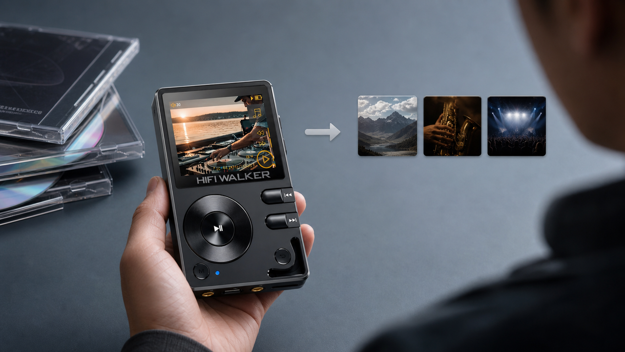 HIFI WALKER H2 in a CD-to-portable-library transition