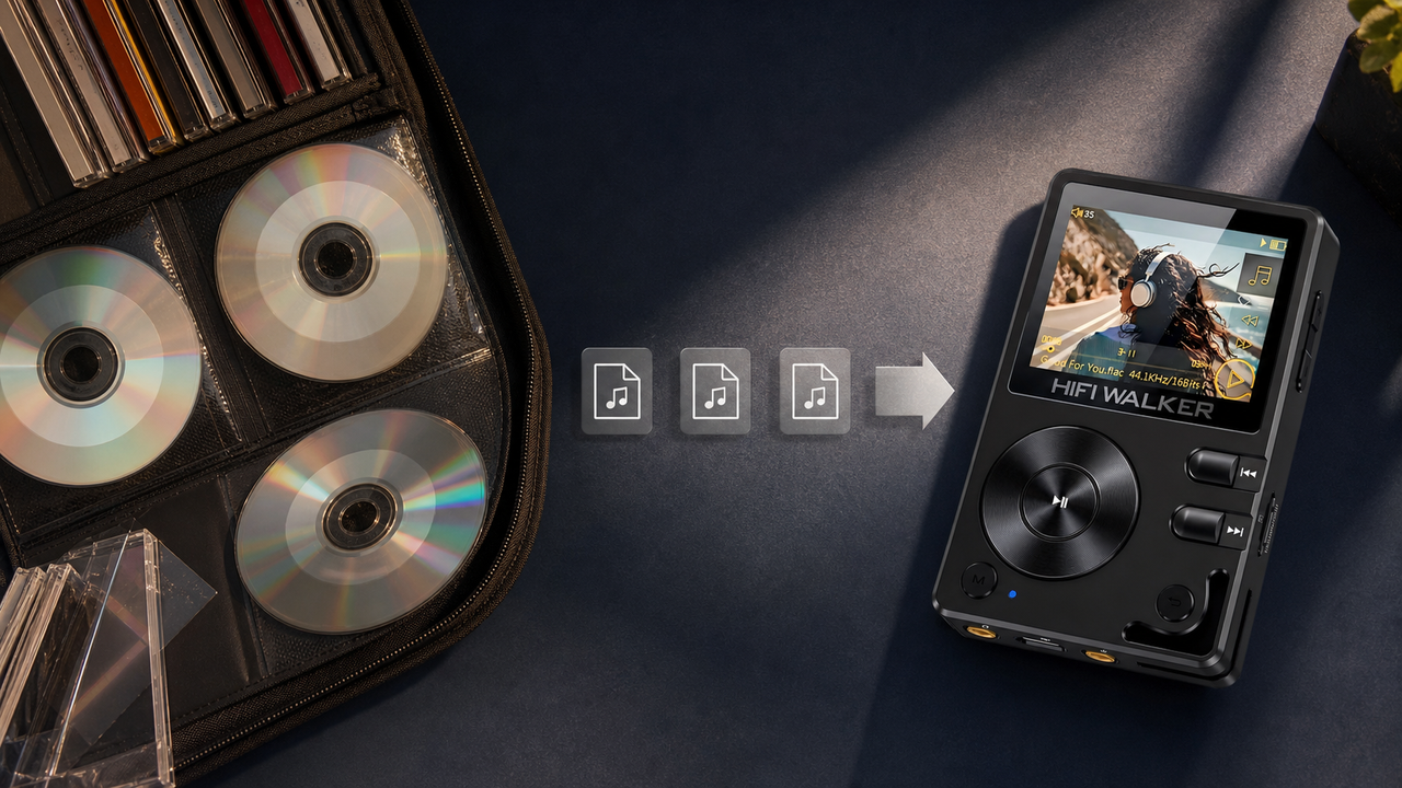 HIFI WALKER H2 in a clean source-to-player workspace