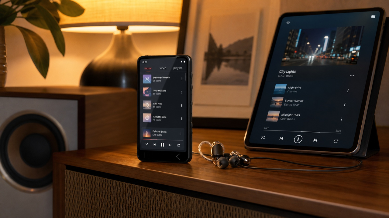 Portable music player editorial cover for YouTube Music: The New Frontier in Music Streaming