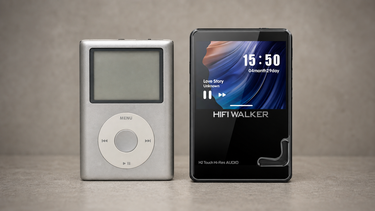 HIFI WALKER H2 Touch, HIFI WALKER H2 blog cover for Old MP3 Players vs Modern DAPs Audio Guide