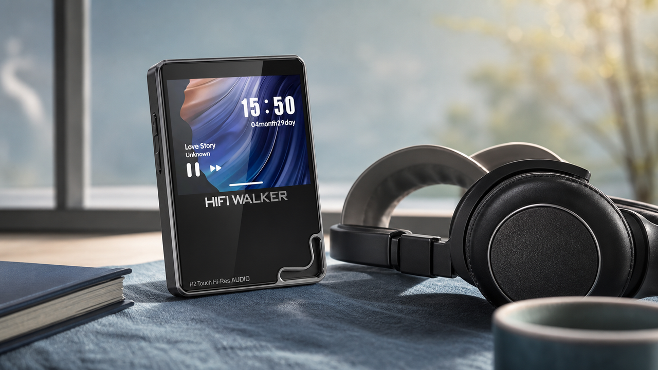HIFI WALKER H2 Touch in a restrained single-concept editorial scene