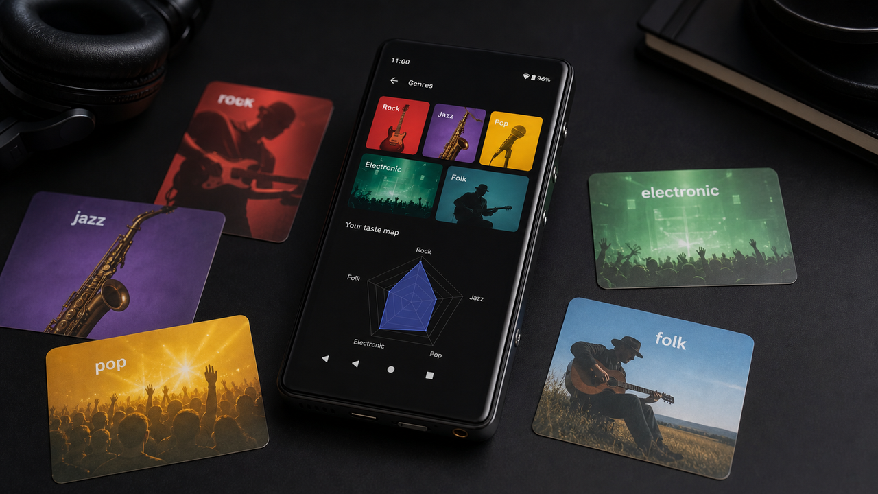 Portable music player editorial cover for What Is the Spotify Genre Test? Complete Guide