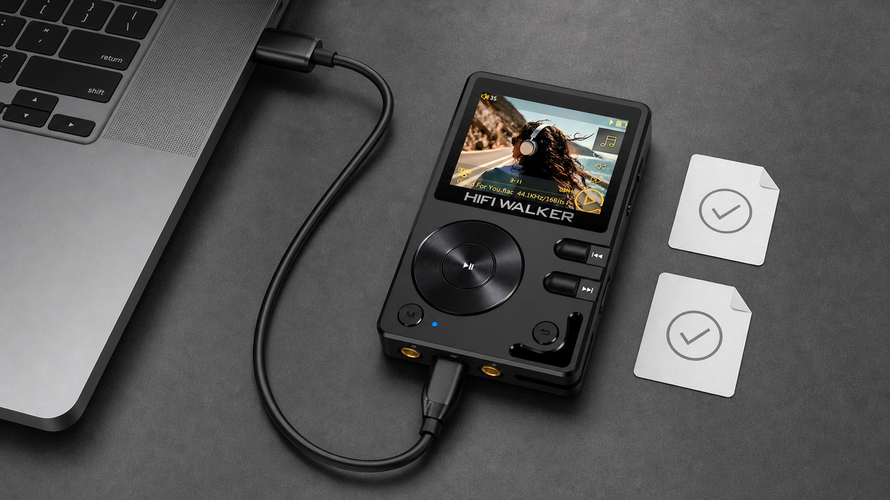 HIFI WALKER H2 blog cover for Free Music Downloads for DAP & MP3 Players Complete Guide