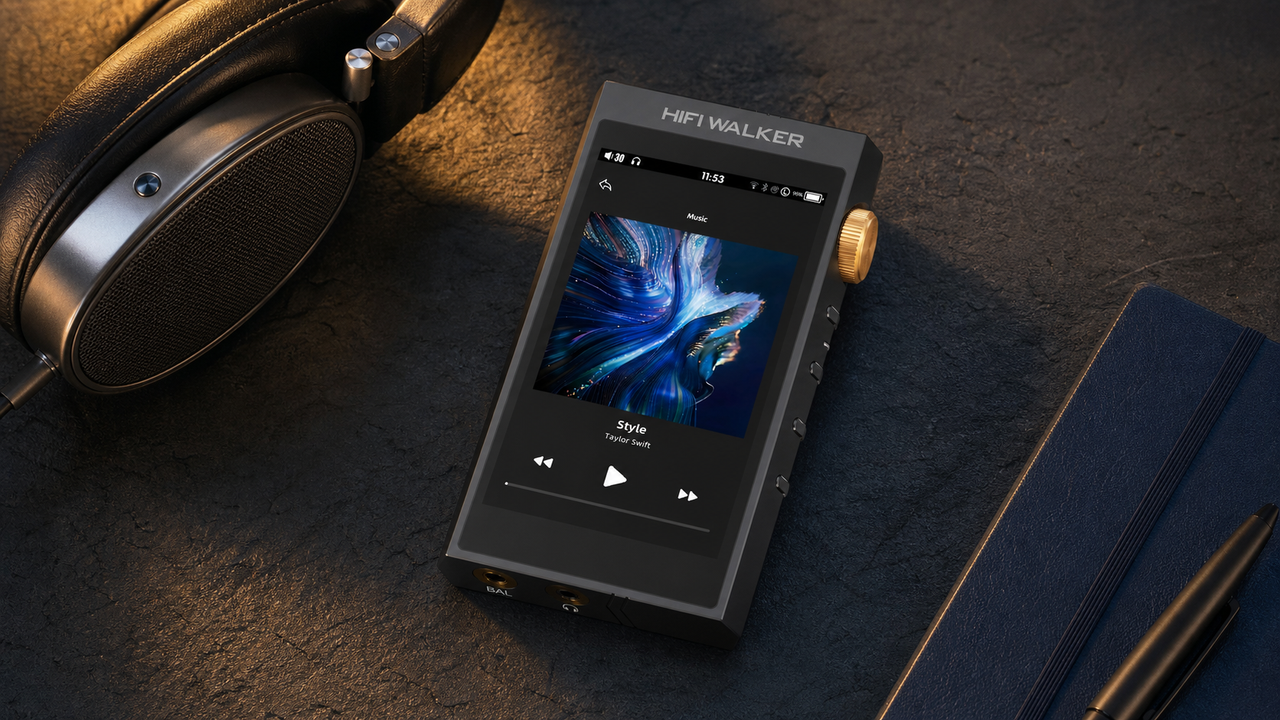 HIFI WALKER H20 Ultra in a restrained single-concept editorial scene