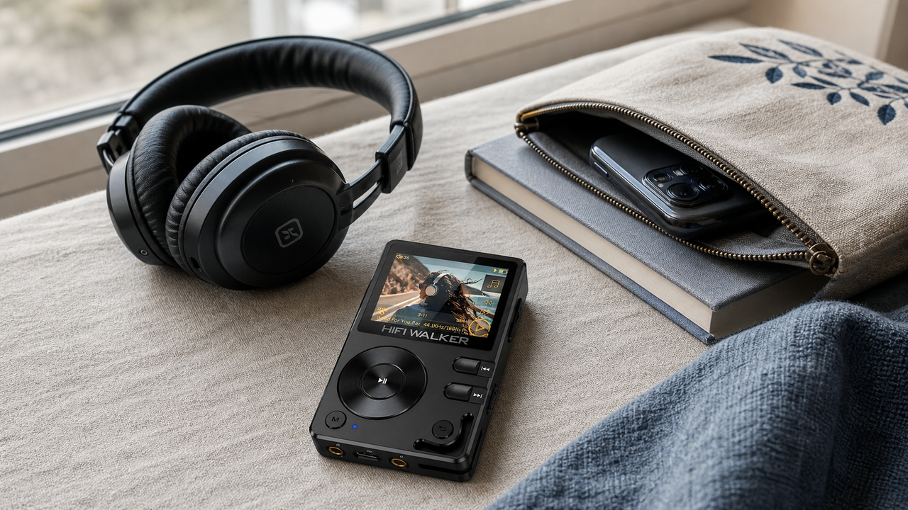 Portable music player editorial cover for Digital Minimalism in: Why You Need a "Music-Only" Device