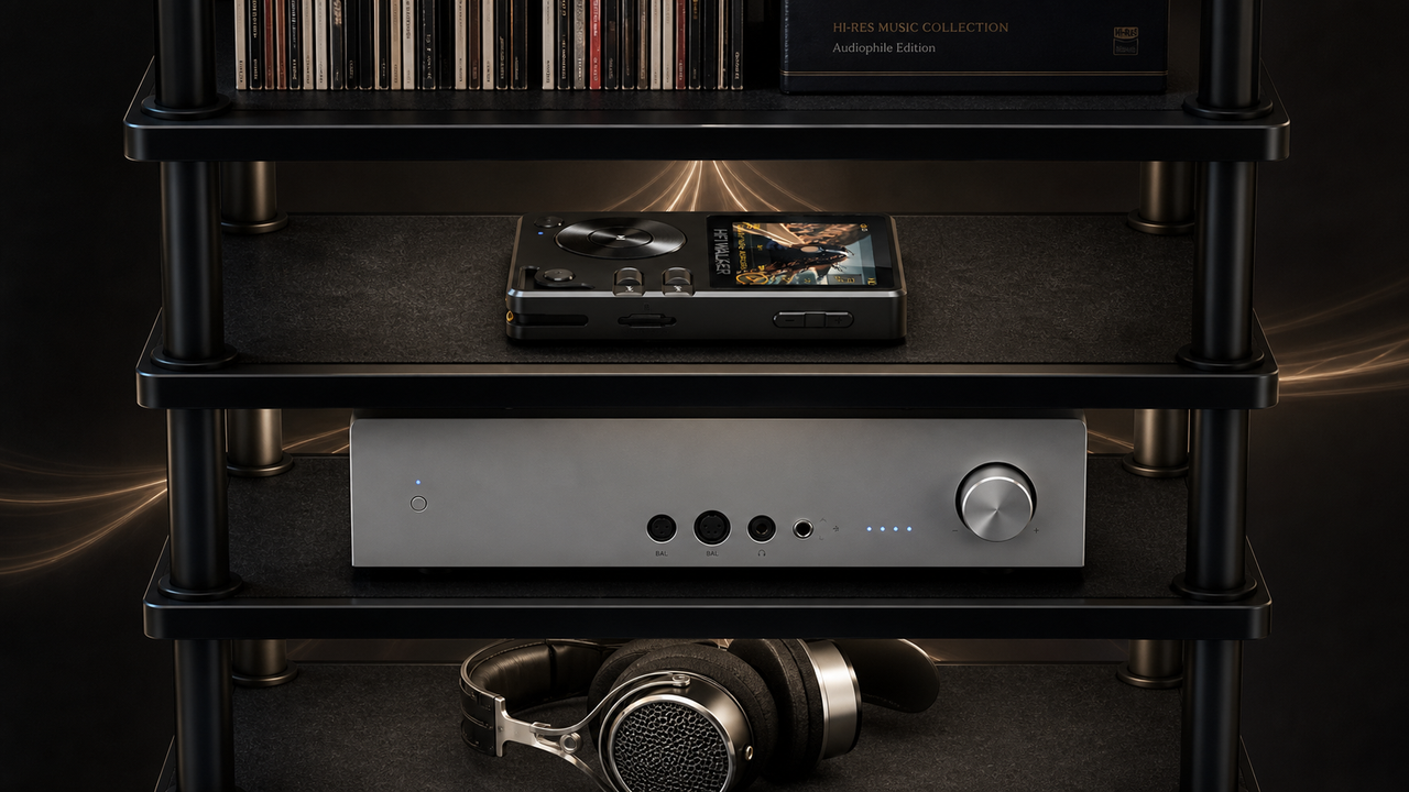 Portable music player editorial cover for What Makes Hi-Fi Music Sound Better? Source, DAC, Amp, Headphones and Hi-Res Players