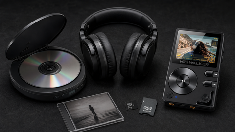 Portable music player editorial cover for Portable CD Player vs DAP: Which Sounds Better in