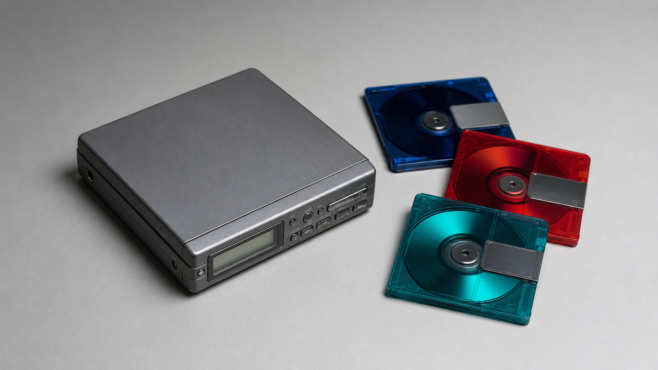 portable music players blog cover for Mini Disc Player Guide Why This 90s Tech Still Matters