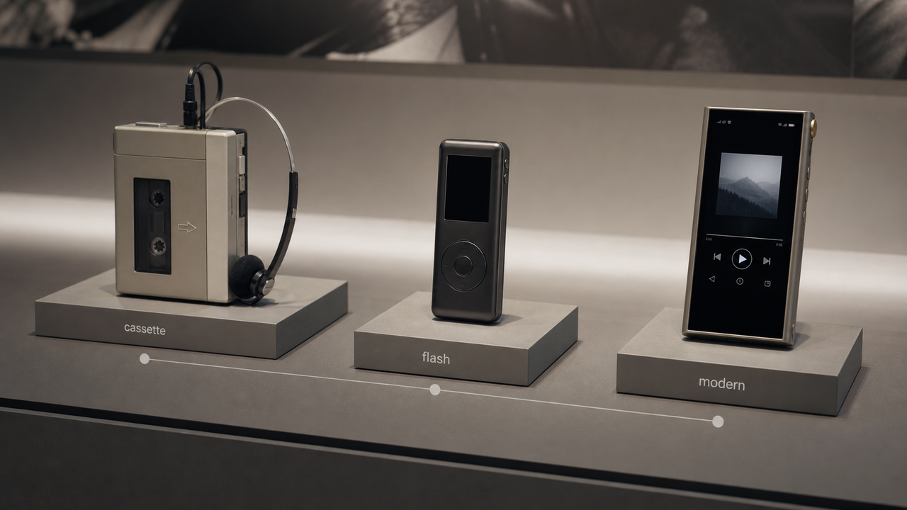 Portable music player editorial cover for Sony MP3 Player Evolution: What's New in Walkman Tech