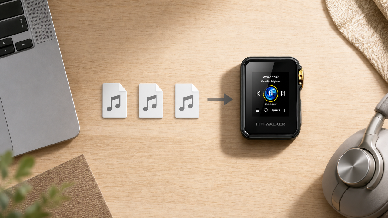 HIFI WALKER H2 Mini in an overhead local-file workflow