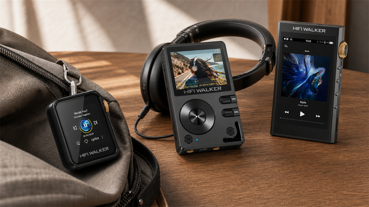 HIFI WALKER H2 Mini, H2 and H20 Ultra arranged as portable music player choices