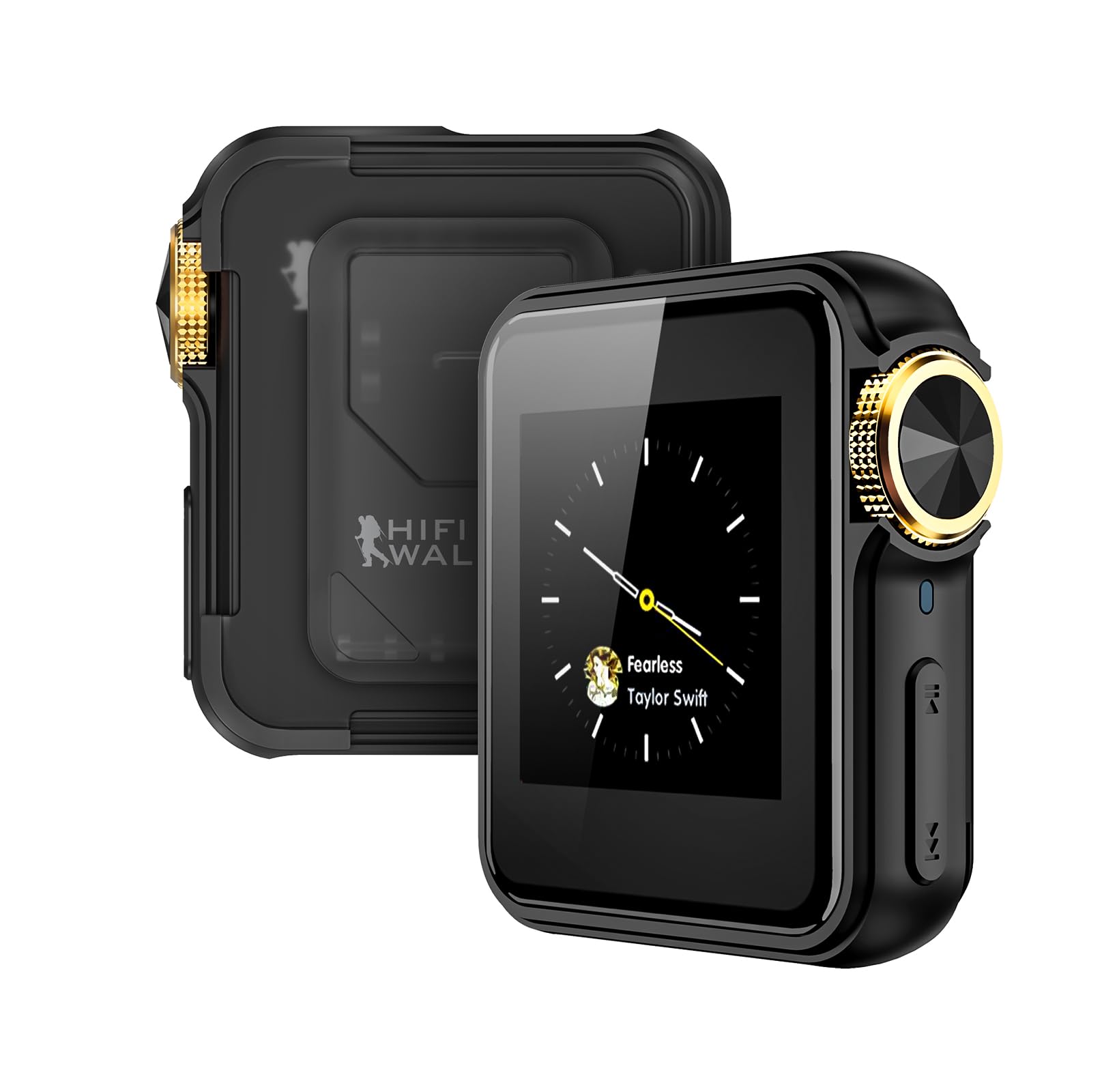 HIFI WALKER H2 Mini portable Hi-Res music player front and back view with IPS touchscreen