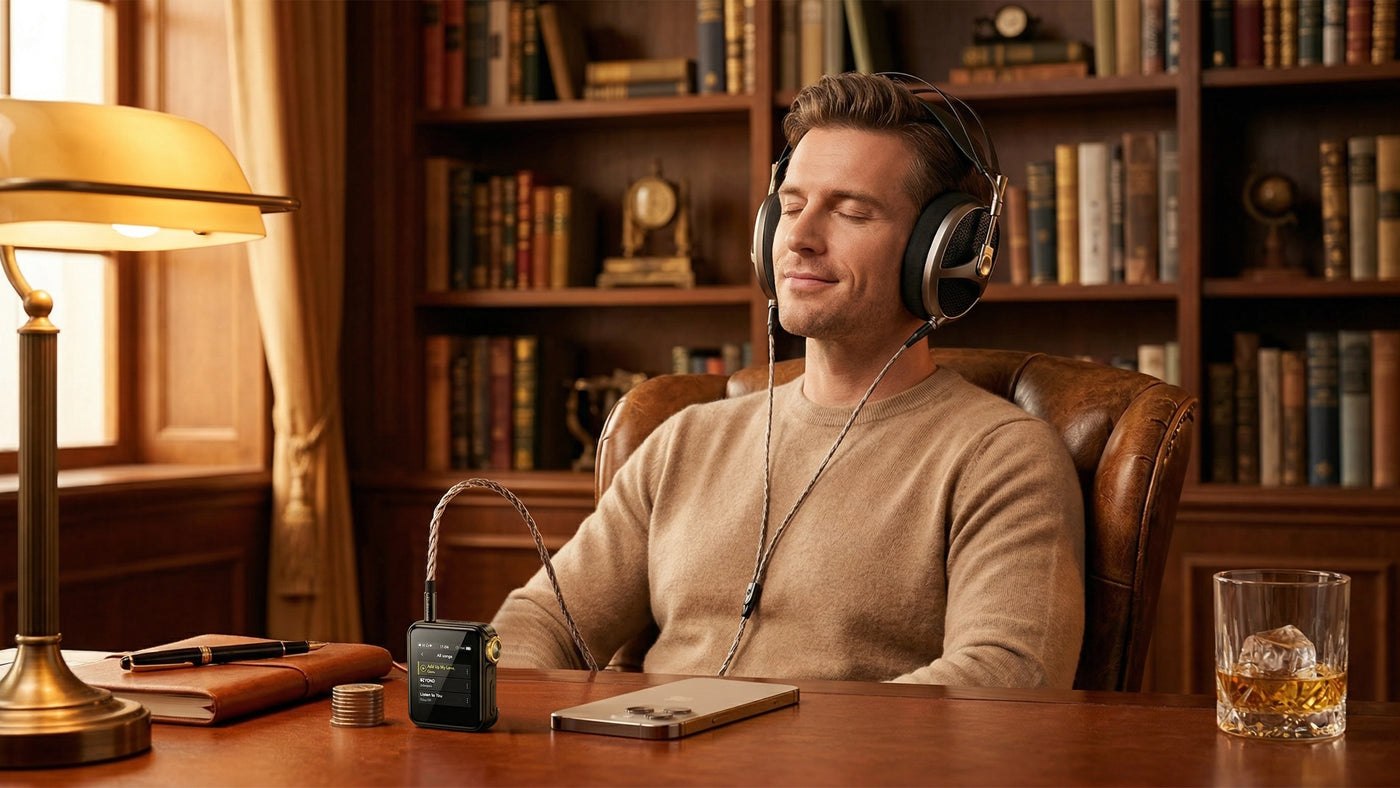 HIFI WALKER H2 Mini driving high-impedance headphones for audiophile listening session