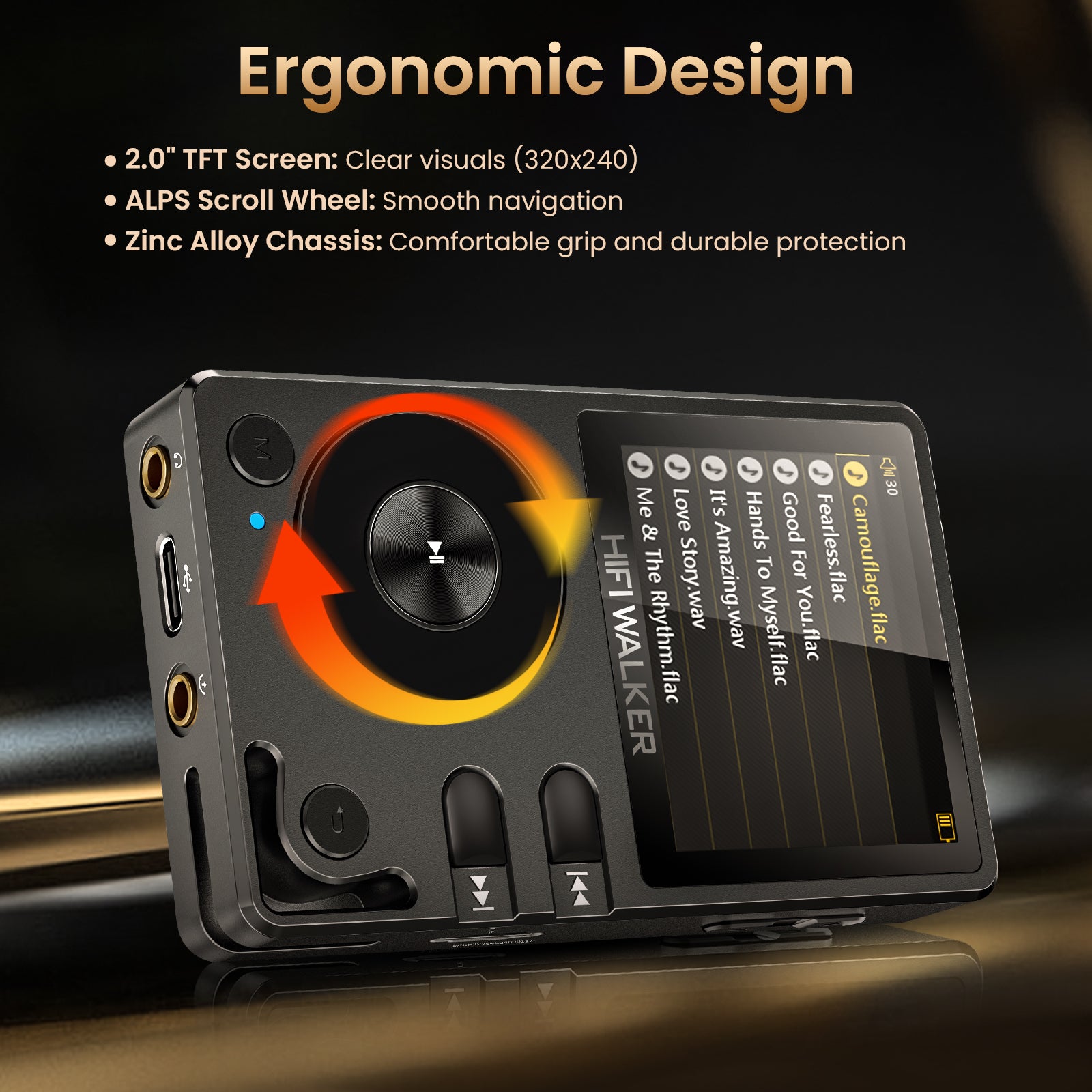 HIFI WALKER H2 Hi-Res Audio Player | DSD128 & aptX HD